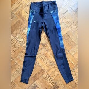 Under Armour Black Leggings with Blue Pattern